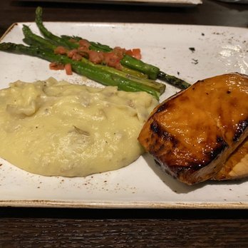 J Gilbert's - Salmon, mashed potatoes, and asparagus - Bars Near Me - Omaha, Nebraska