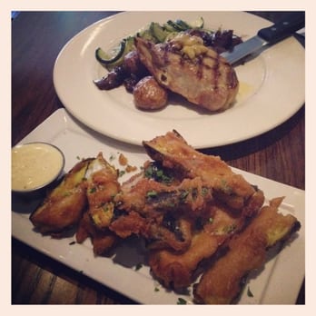 Downriver Grill - Eggplant tempura and best pork chop ever! - Breakfast & Brunch Near Me - Spokane, Washington