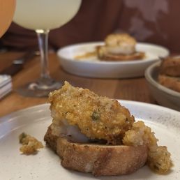 A piece of the Shrimp DeJonghe that lasted about as long as it took to take the picture. A piece of the Shrimp DeJonghe that lasted about as long as it took to take the picture.