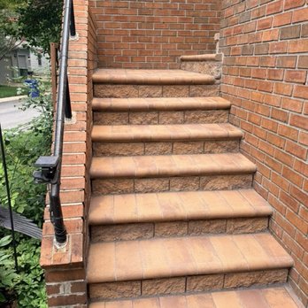 Brothers Pavers - Before and after photos of my front door stairs - Masonry/Concrete Near Me