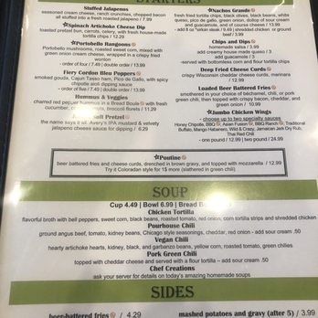 Pourhouse - Starter soup and side menu - Bars Near Me - Loveland, Colorado Pourhouse - Starter soup and side menu - Bars Near Me - Loveland, Colorado
