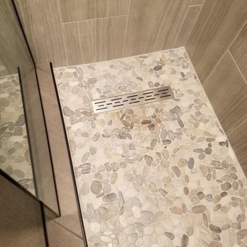 Steelhead Custom Construction - shower floor with custom strip drain - General Contractors Near Me - Grants Pass, Oregon Steelhead Custom Construction - shower floor with custom strip drain - General Contractors Near Me - Grants Pass, Oregon