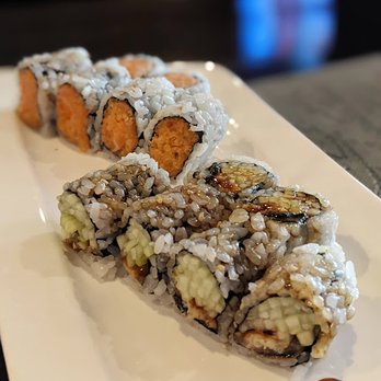 Kumo Japanese Cuisine - Maki lunch special. Eel Cucumber Roll (refreshing) & Spicy Salmon (delicious, with some crunch and sesame seeds). - Japanese Near Me - Depew, New York Kumo Japanese Cuisine - Maki lunch special. Eel Cucumber Roll (refreshing) & Spicy Salmon (delicious, with some crunch and sesame seeds). - Japanese Near Me - Depew, New York