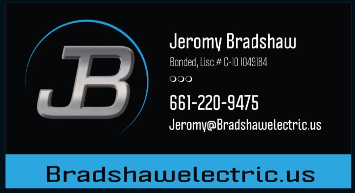 Slide of J Bradshaw Electric