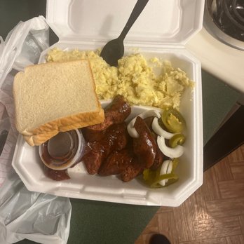 Charlie Ro’s BBQ - There's sauces and potato salad is the bomb. It taste really good - Barbeque Near Me - Taylor, Texas