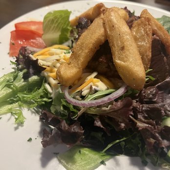 River Town Grill - Steak house salad with Steak Fries. - Steakhouses Near Me - Williamstown, West Virginia