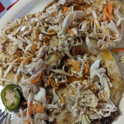 Beto’s Restaurant - Pupusas with slaw and sauce