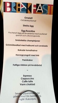 Menu photo 2 Hotel Rival Stockholm, AB