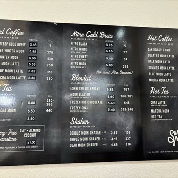 Summer Moon Coffee - Menu 4/2024 - Coffee & Tea Near Me - El Paso, Texas