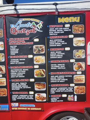 Menu photo 3 Guate Quetzal Venice, FL