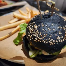 Town of Canmore - Awesome burger at Blake. Solo7