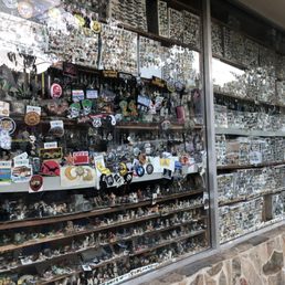 Pins, patches, and more on window display Pins, patches, and more on window display