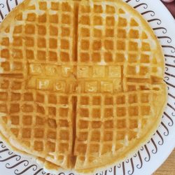 Waffle cooked lightly