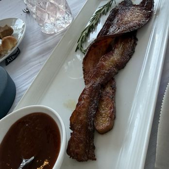 Courtside Steakhouse - The only photo I remembered to take- the bacon appetizer - Steakhouses Near Me - Fort Myers, Florida Courtside Steakhouse - The only photo I remembered to take- the bacon appetizer - Steakhouses Near Me - Fort Myers, Florida