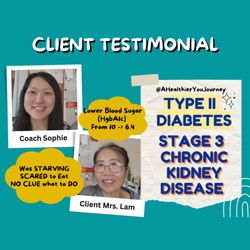 Coach Sophie Hung - Going from starving and scared of eating to now knowing how to eat balanced meal and being able to eat until satisfied.