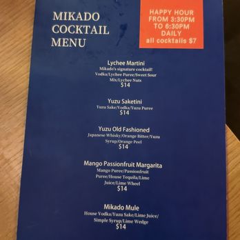 Mikado - Cocktail Menu - Sushi Bars Near Me - New York, New York Mikado - Cocktail Menu - Sushi Bars Near Me - New York, New York