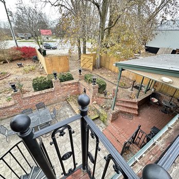 Iron Horse Hotel - Upper deck looking down on courtyard - Hotels Near Me - Blackwater, Missouri Iron Horse Hotel - Upper deck looking down on courtyard - Hotels Near Me - Blackwater, Missouri