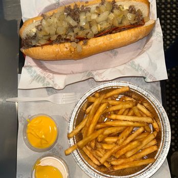 Philly's Best Cheesesteaks - Pepperoni Cheesteak with Cheese fries , Cheese on the side - Cheesesteaks Near Me - Riverside, California Philly's Best Cheesesteaks - Pepperoni Cheesteak with Cheese fries , Cheese on the side - Cheesesteaks Near Me - Riverside, California