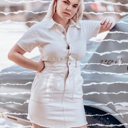 Da•da Boutique - White denim dress