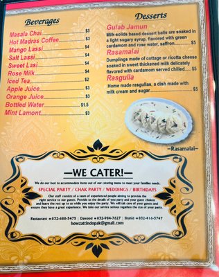 Menu photo 5 Howzatt Houston, TX