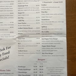 The Outflow Soft Freeze - Menu
