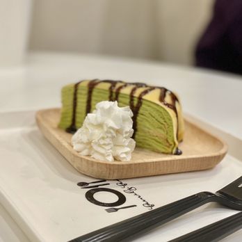 Initial Tea - Matcha Green Tea Crepe Cake - Desserts Near Me - Brooklyn, New York