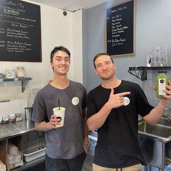 Immersion Cold Pressed Juice - Owners Ian & John (featuring Iced matcha with coconut milk, matcha, agave REVIVE blend cold pressed juice) - Juice Bars & Smoothies Near Me - Orchard Park, New York Immersion Cold Pressed Juice - Owners Ian & John (featuring Iced matcha with coconut milk, matcha, agave REVIVE blend cold pressed juice) - Juice Bars & Smoothies Near Me - Orchard Park, New York