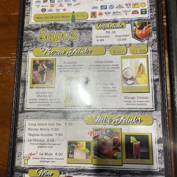 Sapo's Mexican Cocina & Bar - Menu - Mexican Near Me - Columbus, Georgia Sapo's Mexican Cocina & Bar - Menu - Mexican Near Me - Columbus, Georgia