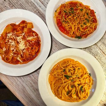 Buona Forchetta - Bucatini with pink sauce, Parpadelle amatriciana, tagliolini due pomodori - Italian Near Me - San Clemente, California Buona Forchetta - Bucatini with pink sauce, Parpadelle amatriciana, tagliolini due pomodori - Italian Near Me - San Clemente, California
