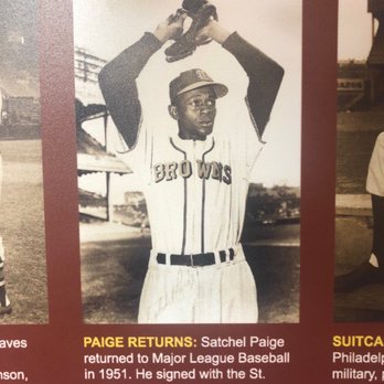 Negro Leagues Baseball Museum - Satchel playing with the St Louis Browns - Museums Near Me - Kansas City, Missouri