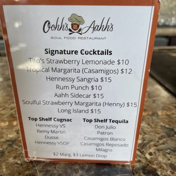 Oohh's and Aahh's - Drinks half price during HH! - American Near Me - Washington, DC, District of Columbia Oohh's and Aahh's - Drinks half price during HH! - American Near Me - Washington, DC, District of Columbia