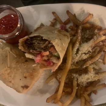 Bistro Joe's - Lamb sandwich and Parmesan truffle fries - New American Near Me - Birmingham, Michigan Bistro Joe's - Lamb sandwich and Parmesan truffle fries - New American Near Me - Birmingham, Michigan