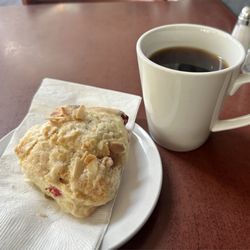 The Dancing Goat - Scone and coffee