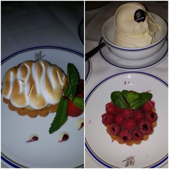 Cipriani - Lemon meringue pie, home made ice cream, and chocolate berry tart.  All fantastic!!! - Italian Near Me - Las Vegas, Nevada