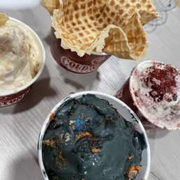 a variety of ice creams