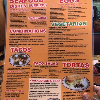 El Tapatio - Lunch menu - Mexican Near Me - Page, Arizona