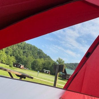 Natural Bridge Campground - Cabins. To the left of those is the registration area not pictured. - Campgrounds Near Me - Slade, Kentucky
