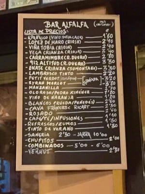 Menu photo 8 Alfalfa Seville, SE