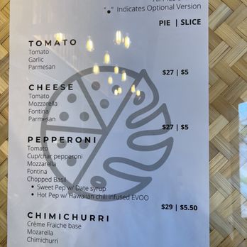 Hopohni - Menu - Pizza Near Me - Urban Honolulu, Hawaii