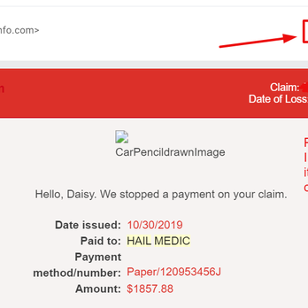 Hail Medic - See,I did not stop this payment after I picked up my car. I paid the balance when I picked up my car a week later. - Body Shops Near Me - Denver, Colorado