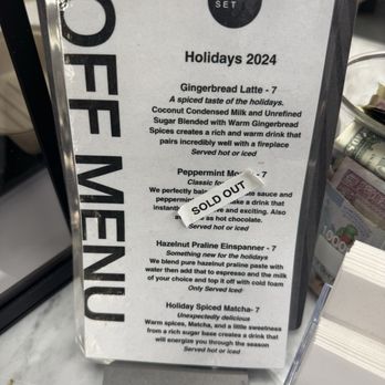 Offset Coffee Roasters - Holiday menu 01/2025 - Coffee & Tea Near Me - El Segundo, California