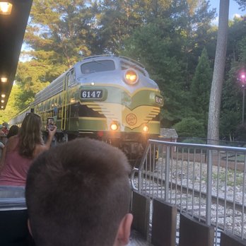 Stone Mountain Park - The scenic railroad takes you around the mountain and the conductor shares a great history lesson. - Parks Near Me - Stone Mountain, Georgia Stone Mountain Park - The scenic railroad takes you around the mountain and the conductor shares a great history lesson. - Parks Near Me - Stone Mountain, Georgia