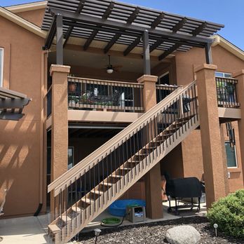 Rocky Mountain Custom Decks - Original deck with Trex and powder coated aluminum spindles - Decks & Railing Near Me - Colorado Springs, Colorado