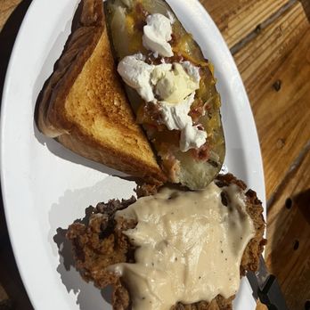 35 & Main Bar and Grill - Best Chicken Fried Steak and the gravy is homemade. This is just a half - Bars Near Me - Tivoli, Texas 35 & Main Bar and Grill - Best Chicken Fried Steak and the gravy is homemade. This is just a half - Bars Near Me - Tivoli, Texas