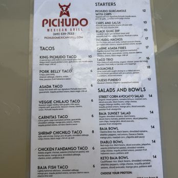 Pichudo Mexican Grill - Menu 1/19/26 - Mexican Near Me - San Diego, California Pichudo Mexican Grill - Menu 1/19/26 - Mexican Near Me - San Diego, California