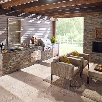 MSI - an outdoor kitchen with a fireplace - Building Supplies Near Me - Tualatin, Oregon