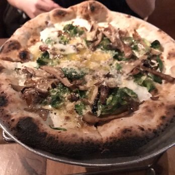 Barbuzzo - Uovo pizza with mushroom addition (trust me the mushrooms are amazing) - Mediterranean Near Me - Philadelphia, Pennsylvania