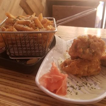 Katsuya - Dusted honey butter fries with a side of the Karaage Thighs. The perfect starters for your meal - Japanese Near Me - Toronto, Ontario Katsuya - Dusted honey butter fries with a side of the Karaage Thighs. The perfect starters for your meal - Japanese Near Me - Toronto, Ontario