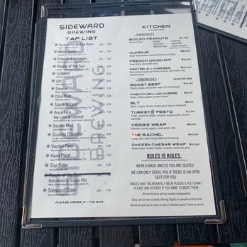 Sideward Brewing Co - Menu - Breweries Near Me - Orlando, Florida Sideward Brewing Co - Menu - Breweries Near Me - Orlando, Florida