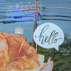 T J's Donuts - Front window